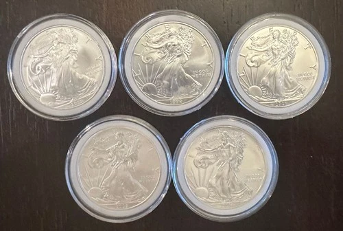Random Year Silver American Eagle $1 - BU - Brilliant Uncirculated - In Capsule