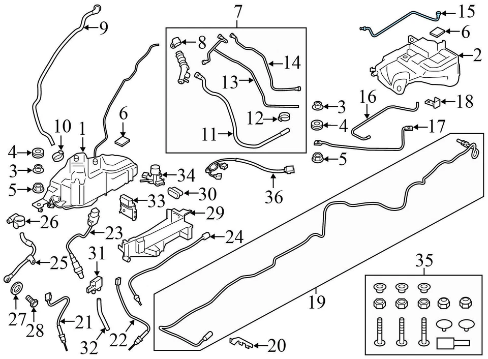 2014-2018 BMW 328D XDRIVE 2.0L - Fluido de escape diesel MANGUEIRA DE VENTILAÇÃO / LINHA 7331695 - Imagem 3 de 4