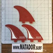 Used Fcs 1 White Line Surfboard Fins Surf Surfing Useable