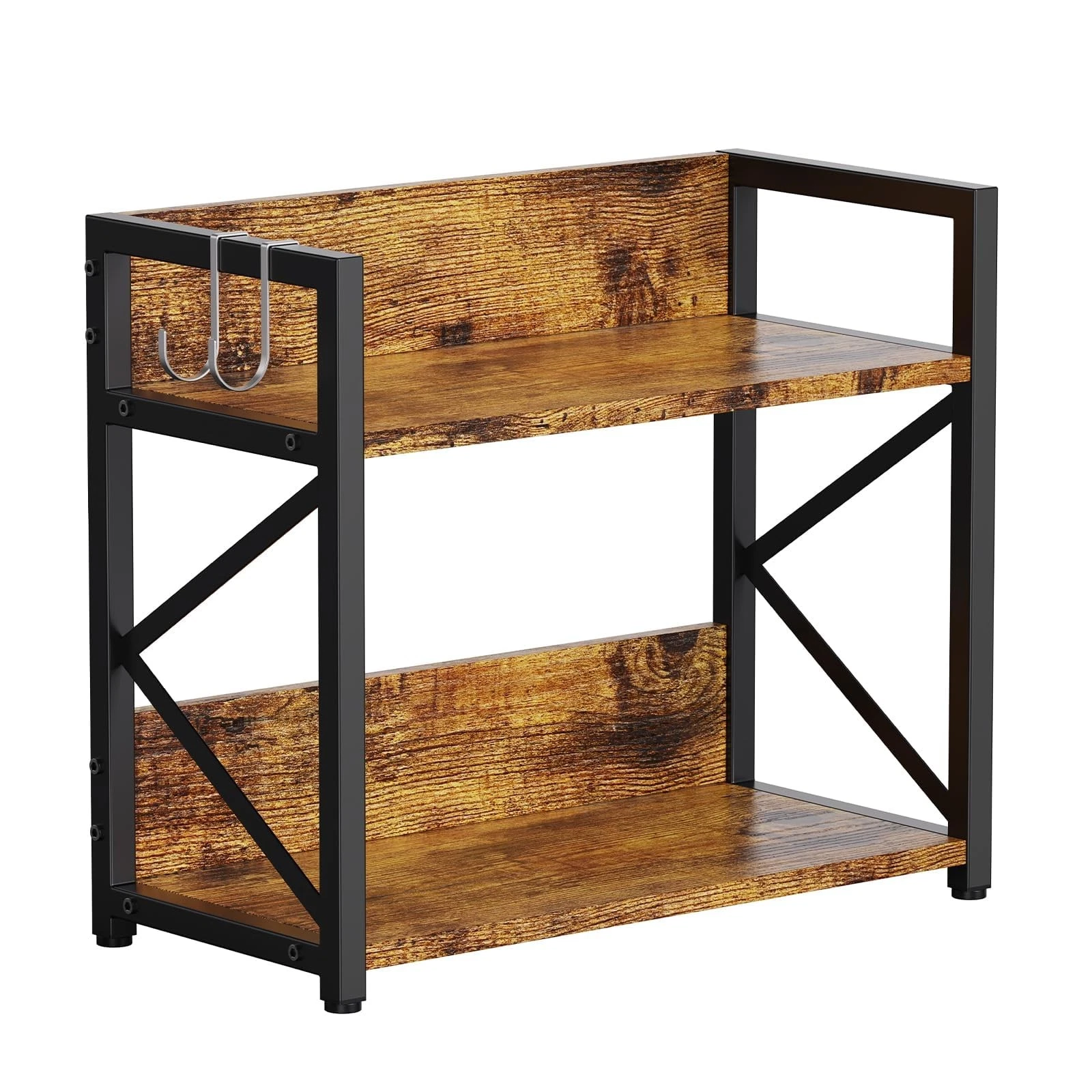 2 Tier Kitchen Counter Shelf Organizer, Coffee Bar Station Organizer for Coun...