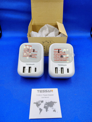 2 Pack European Travel Plug Adapter USB C, TESSAN US to Europe Plug Adapter #19