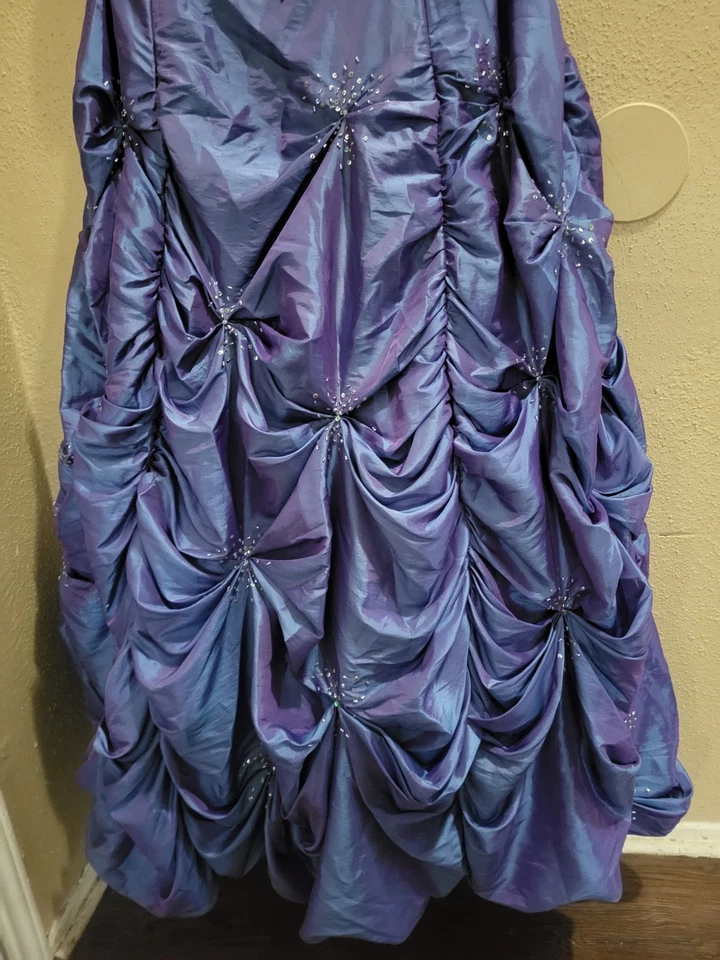 Flirt By Maggie Sottero Purple Beads &Sequines  Dress,Size 22. - Image 3 of 4