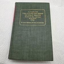 Lauderdale Public Wealth (1804) 1967 SentryPress Reprint |Economics Classic