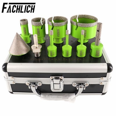 10pcs/Box Hole Saw Cutter Diamond Drilling Bit Marble Ceramic Tile Angle Grinder