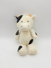 Kellytoy Cow Plush Baby Rattle Kellybaby Lovey Black White Crinkle