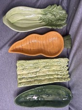 MCM Vegetable Shaped Spoon Rest Relish Servin...
