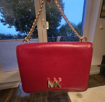 Michael Kors Mott Leather Chain Swag Crossbody Bag Schultertasche Tasche