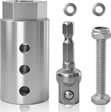 Trailer Jack Drill Adapter Kit, Fits 1-Inch Jack Drive Shafts, 2-in-1 Design for