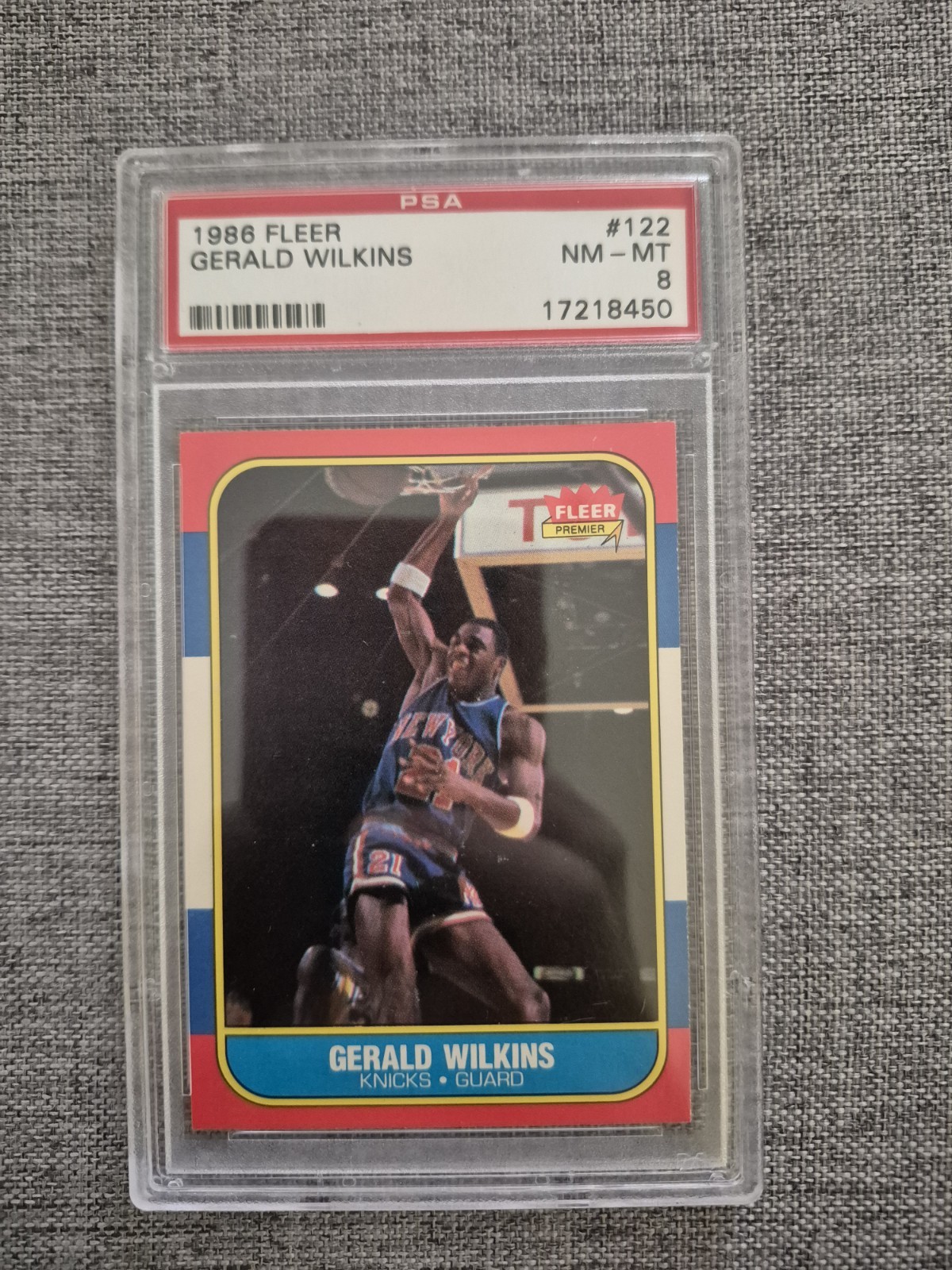 1986-87 Fleer Basketball Gerald Wilkins PSA 8 #122