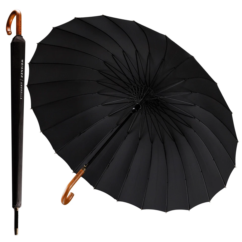 VERDONE Regenschirm sturmfest Schirm Weisner Capitol XXL 24 Streben Stockschirm Ø120 cm