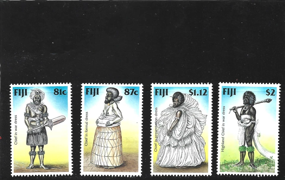 Fiji 1998 Chiefs Costumes Set of 4 MNH - Imagen 1 de 1