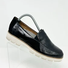 Vionic Kensley Patent Black Leather Loafers Size 10 Slip-On Casual Comfort