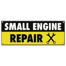 Small Engine Repair Banner Concession Stand Food Truck Single Sided