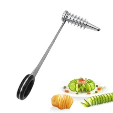 Xanadued Piranha Spiral Cutter for Potatoes, Stainless Steel Spiral Cutter