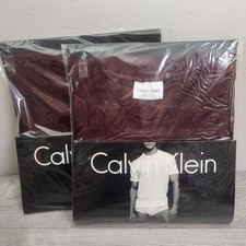 Vintage Calvin Klein Maroon Undershirts Size L Cotton Y2k 1999 Style U9078 Crew