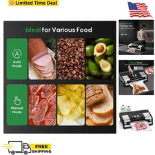 Vacuum Sealer Machine Fully Automatic Food Storage Bags Seal Rolls For Preser...