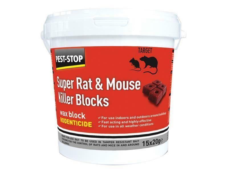 Pest-Stop Systems Super Rat & Mouse Killer Wax Blocks PRCPSWB04