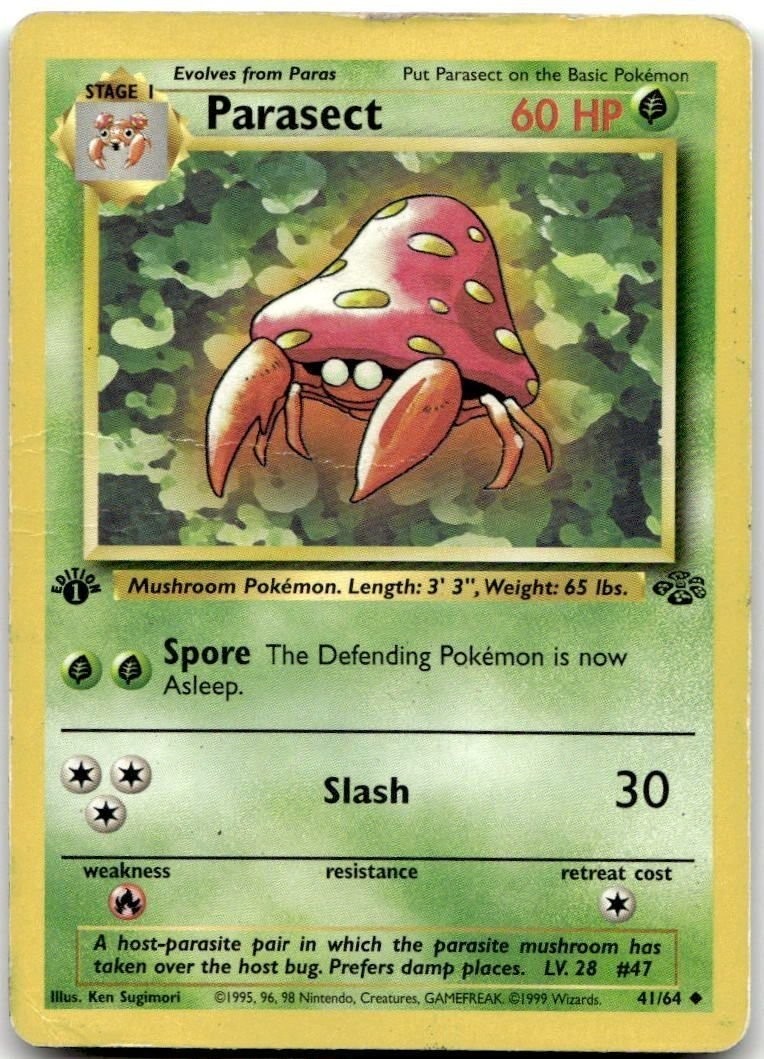 Parasect Jungle #41/64 1st Edition Pokemon TCG Card HP