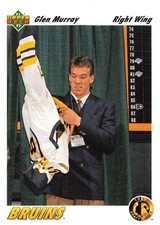 GLEN MURRAY 1991-92 Upper Deck #69 Draft Choice Rookie Boston Bruins Hockey Card