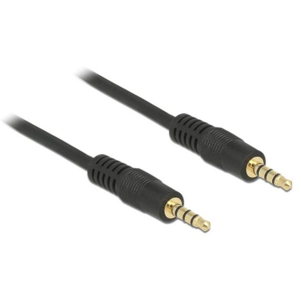 Delock Kabel Klinke 35 mm 4 Pin Stecker - Stecker 1 m 2290₽