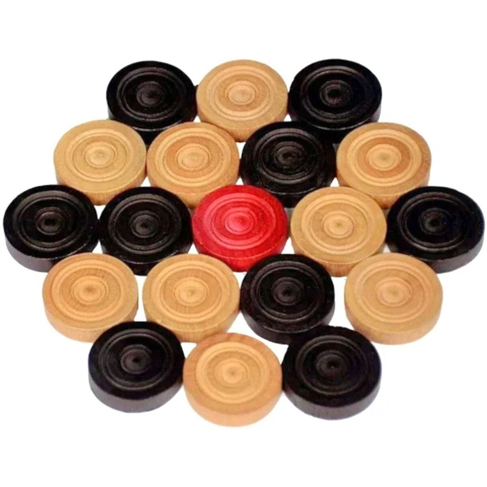 Wooden Carrom Coins Set quality-Smooth (20 Pcs) +1 Free Sticker&1 Dancing Powder - Image 2 of 4