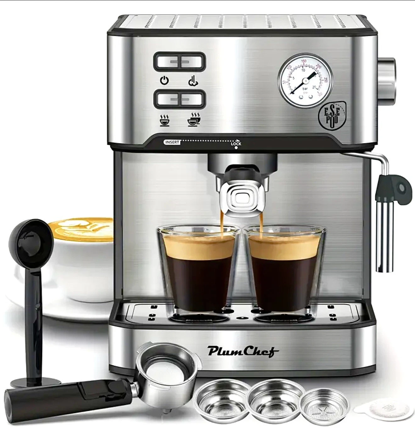 Espresso Machine 20 Bar – Coffee Maker Profesional para Café Cremoso-Vaporizador