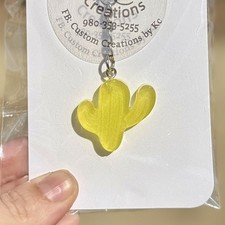 Yellow Cactus Keychain   