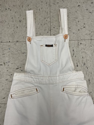 Vintage Landlubber Overalls Pants Wide Leg 1970s Cotton Off White 9 - Picture 3 of 15
