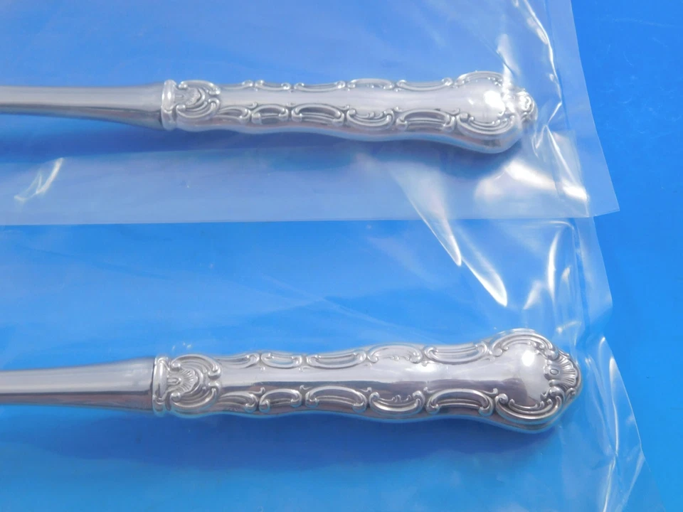 Juego de servir ensalada de plata esterlina Strasbourg by Gorham perforada personalizada 10 7/8" Foto 3 de 4