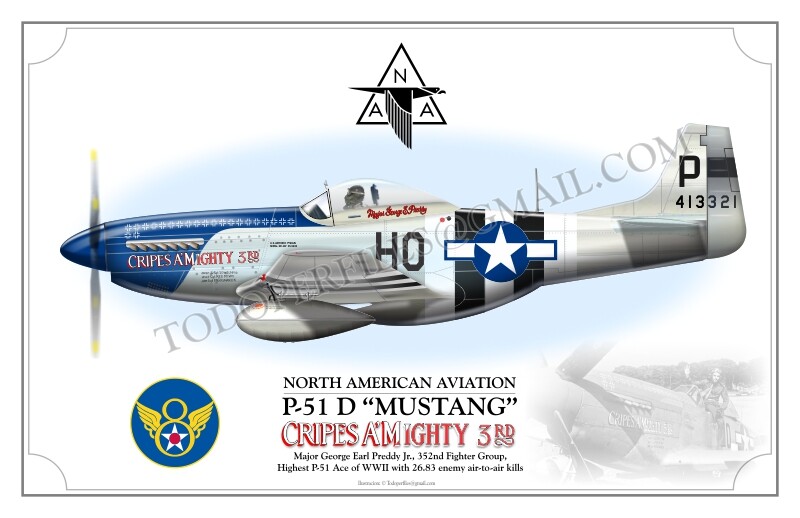 P-51 D MUSTANG - CRIPES A'MIGHTY 3RD - Poster Profile | eBay