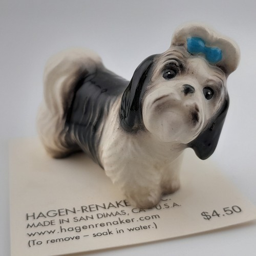 Hagen Renaker Shih Tzu Mandy Figurine #2076 on Original Paper Card Vintage