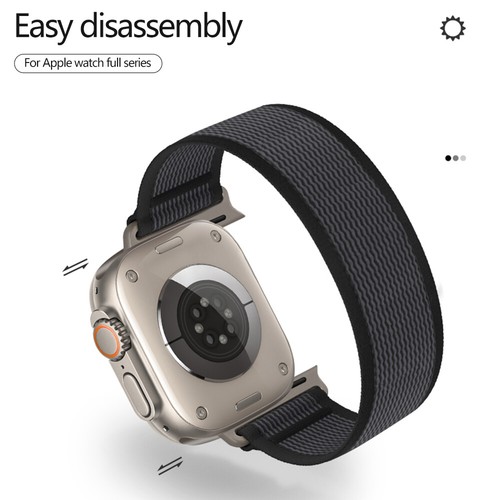 Elastic Solo Loop Band Nylon Strap For Apple Watch Ultra 49mm 10 9 8 7 6 38-46mm - Picture 2 of 25