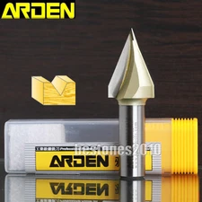 ARDEN 60 Degree V-Groove Router Bit 1/4*5/8 Straight V Slotting Cutter 1/4×5/8"