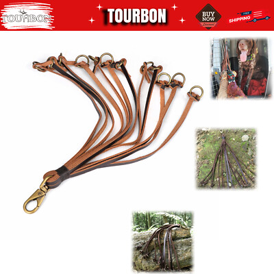 TOURBON Hunting Leather Game Carry Duck Strap Birds Hanger Holder Pigeon Sling