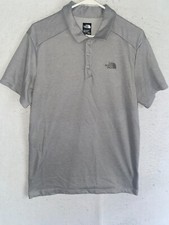 Men's The North Face Flashdry Cool Dry Pleated Standard Fit Polo Shirt M Gray