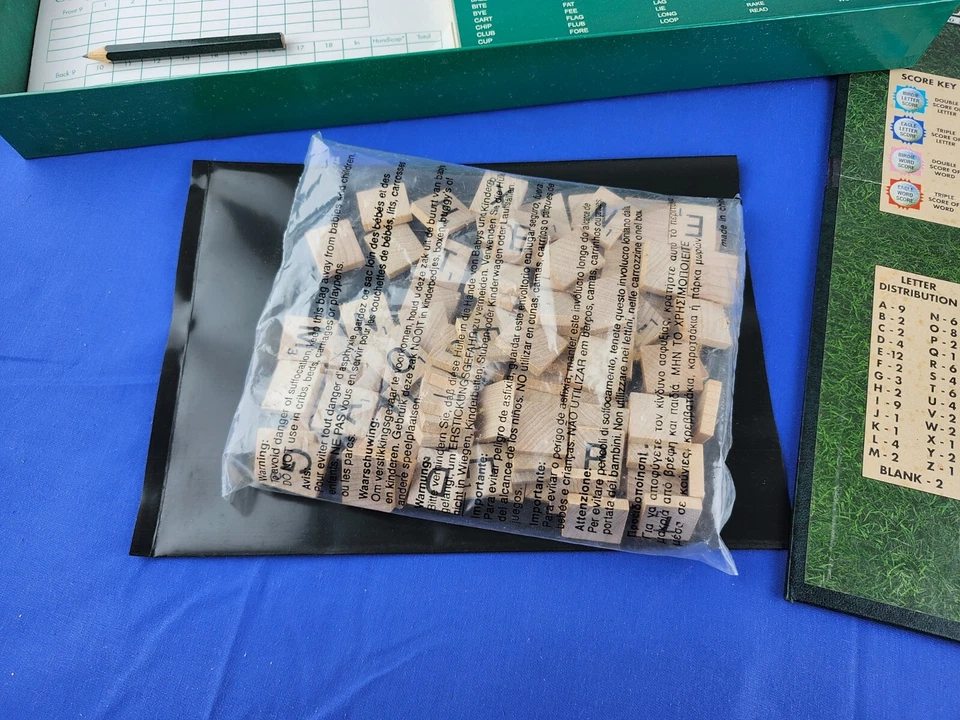 Scrabble Golf Edition Crossword Game USAopoly 2000 Sealed Tiles - Image 3 of 4