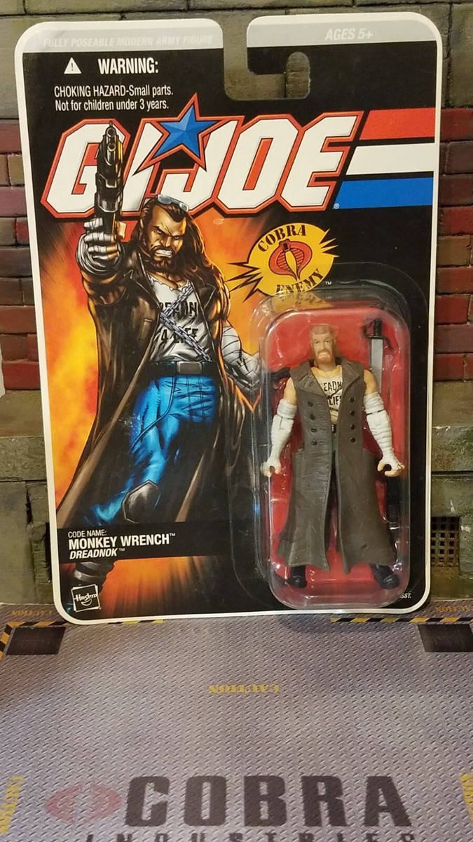 GI JOE~ 2006 MONKEY WRENCH ~ DREADNOK BIKER DREADHEAD ~ DTC MOC