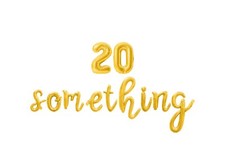 20 SOMETHING Cursive Letter Balloon Banner - DIY 20th Birthday Party Decorations