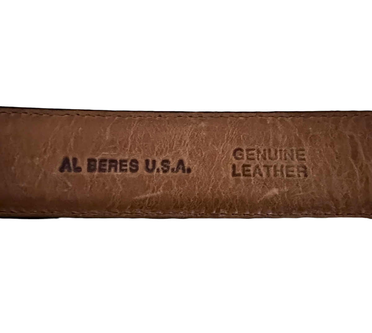 AL BERES Lizard emboss leather belt w Western buckle sz 26 AL BERES Lizard emboss leather belt w Western buckle sz 26  main image 3
