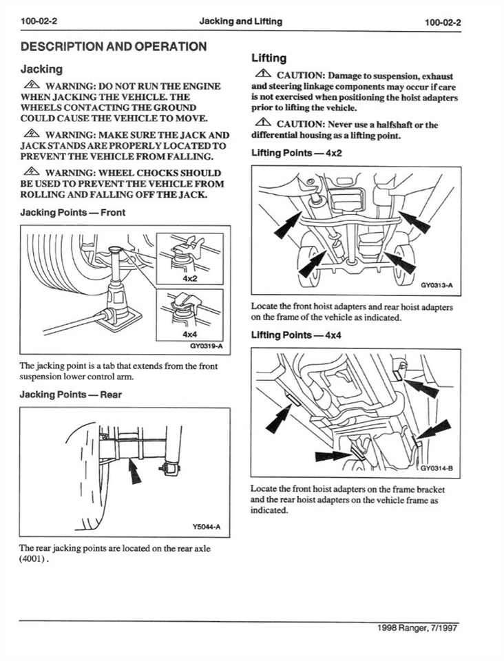Ford Ranger 1998 taller manual de reparación libro motor transmisión eléctrico Foto 3 de 4