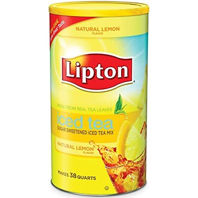 Lipton Lemon Flavor Sugar Sweetened Iced Tea Mix 28 Quarts | eBay