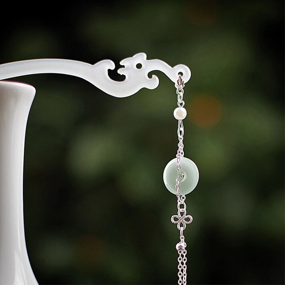 Horquilla con borla para el cabello Hanfu chino accesorios para el cabello hebilla pacífica Foto 4 de 4