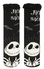 New DISNEY NIGHTMARE BEFORE CHRISTMAS Ladies SHERPA SLIPPER SOCKS GRIPPER BOTTOM