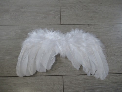 Accessoires De Costume - Angel - Ailes D'ange En Plumes Blanches - Bandeau à Paillettes - Taille Unique - Maison