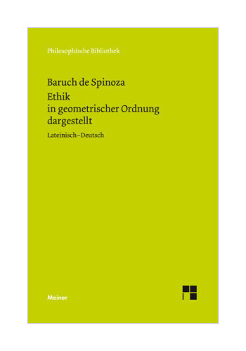 Thumbnail - Ethik In Geometrischer Ordnung Dargestellt Von Baruch De Spinoza