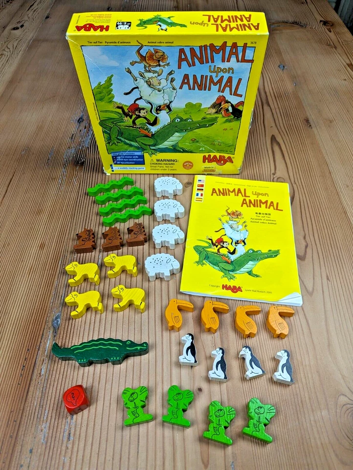 HABA Animal Upon Animal Wooden Stacking Game - Wood Kids Games - Near Complete - Image 3 of 4
