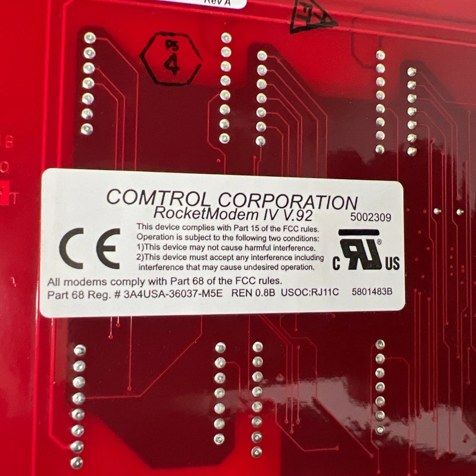 COMTROL CORPORATION ROCKETMODEM IV V.92 8 PORT SERVER MODEM PN 5002309 - Image 4 of 4