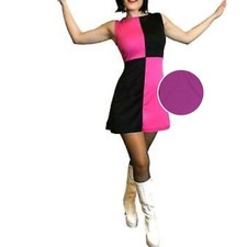 Speechless colorblock Magenta black dress size Small casual sleeveless midi