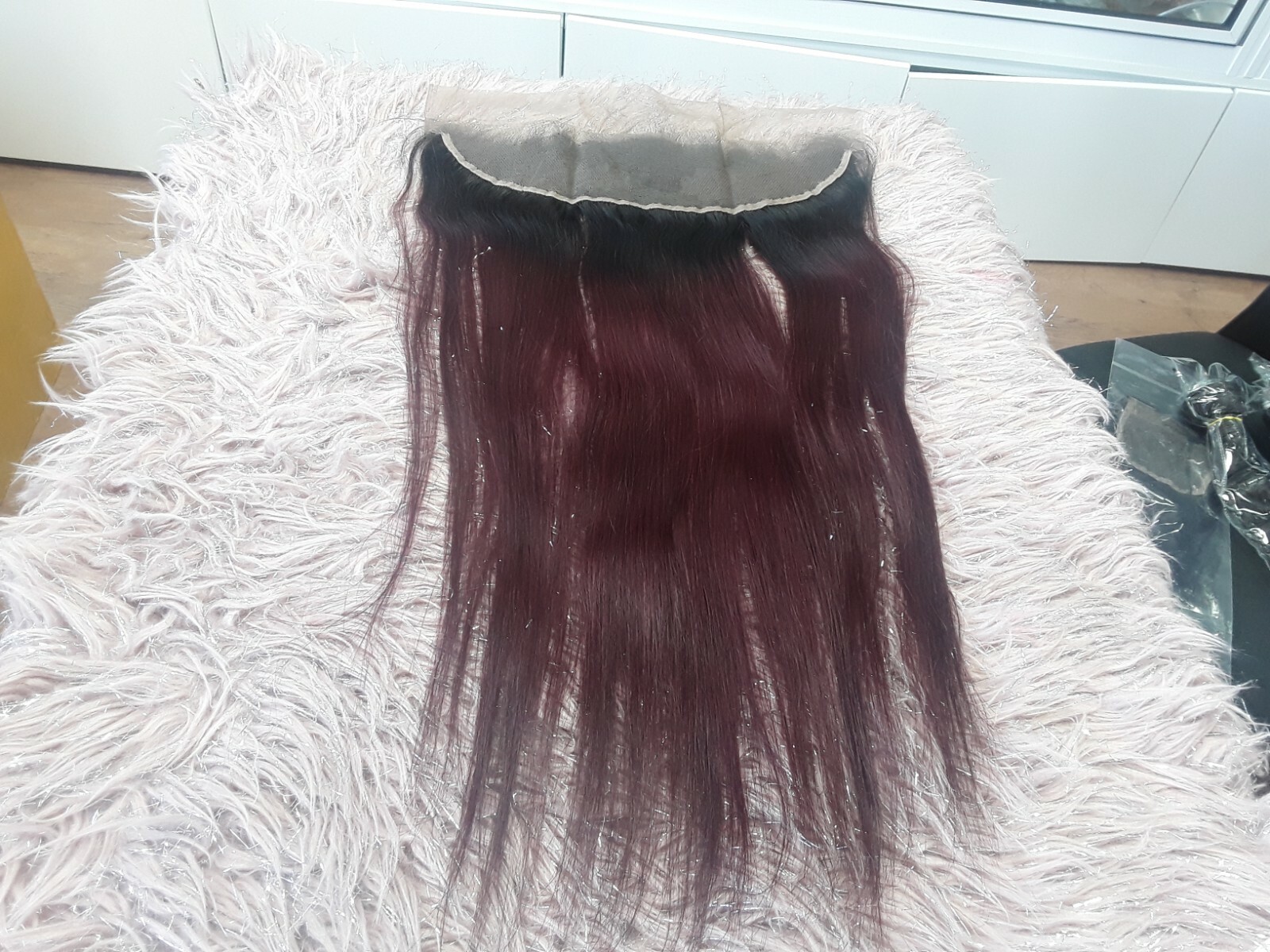 24Inch BRAZILIAN 2TONE ROOT OMBRE 1B/99j BURGUNDY 13X4 LACE FRONTAL STRAIGHT 12A