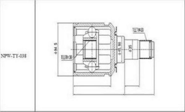 Joint Set Inside Toyota Landcruiser UZJ100 / HDJ100 / UZJ100 / Lexus LX470 New!